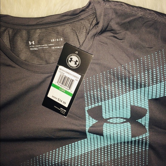 Under Armour Silver Shimmer Short Sleeve Men’s LG - Picture 4 of 8